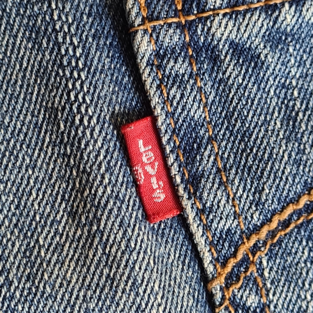 Levi's 10 Straight Blue Denim Mini Skirt - Picture 6 of 11